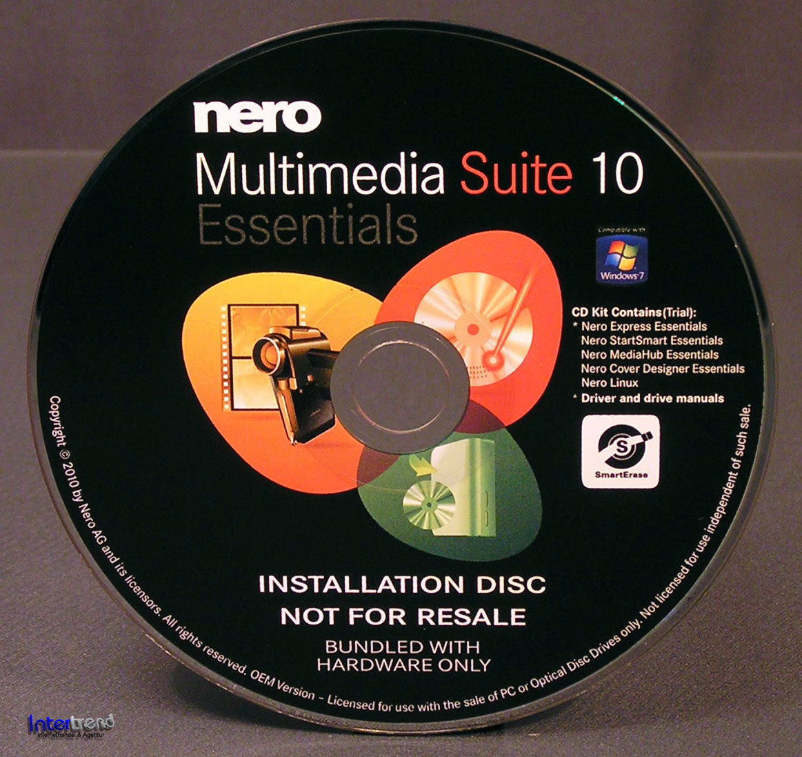 Nero 10 Multimedia Suite Essentials CD/DVD Brennsoftware + Lizenz NEU